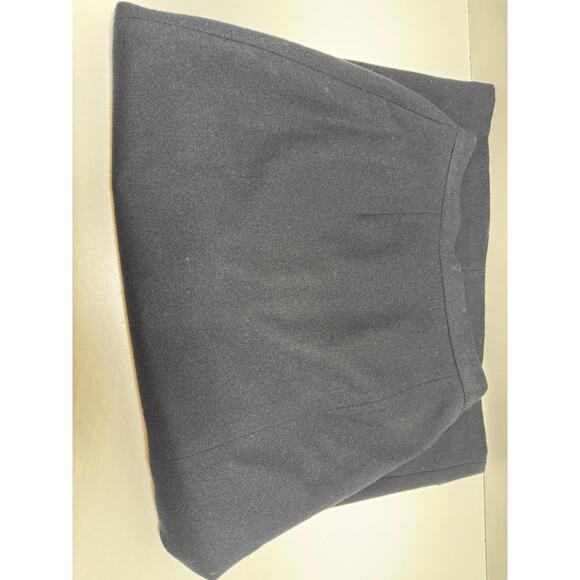 100% Pure New Wool Woolmark Sz 10 Black Skirt Slit Front Pencil MIDI Career - Picture 5 of 5